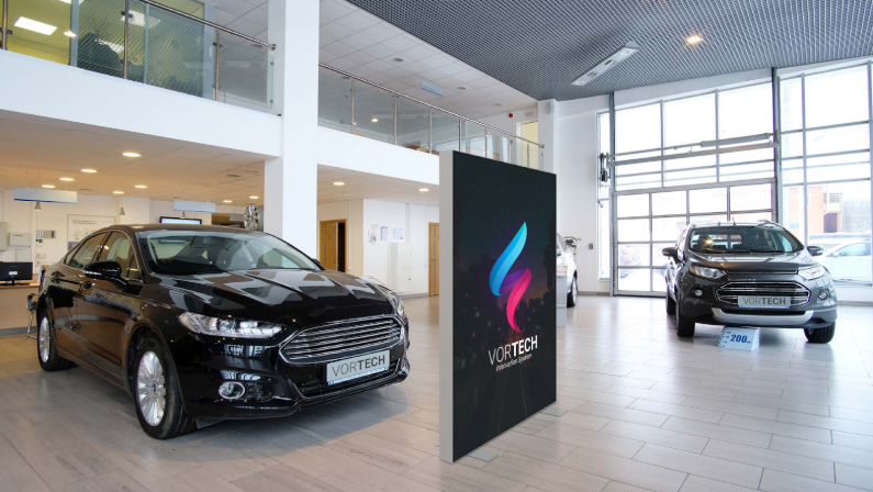 SEG Lightboxes at a showroom