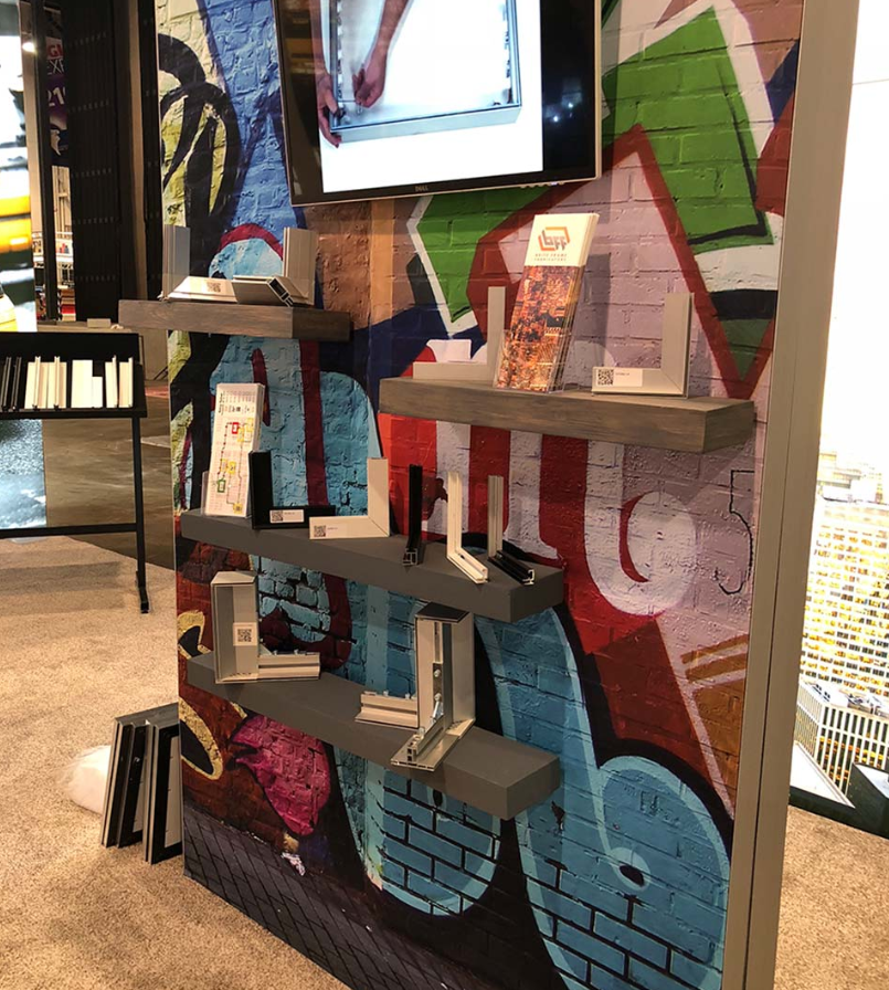 SEG Lightboxes at an exhibition booth